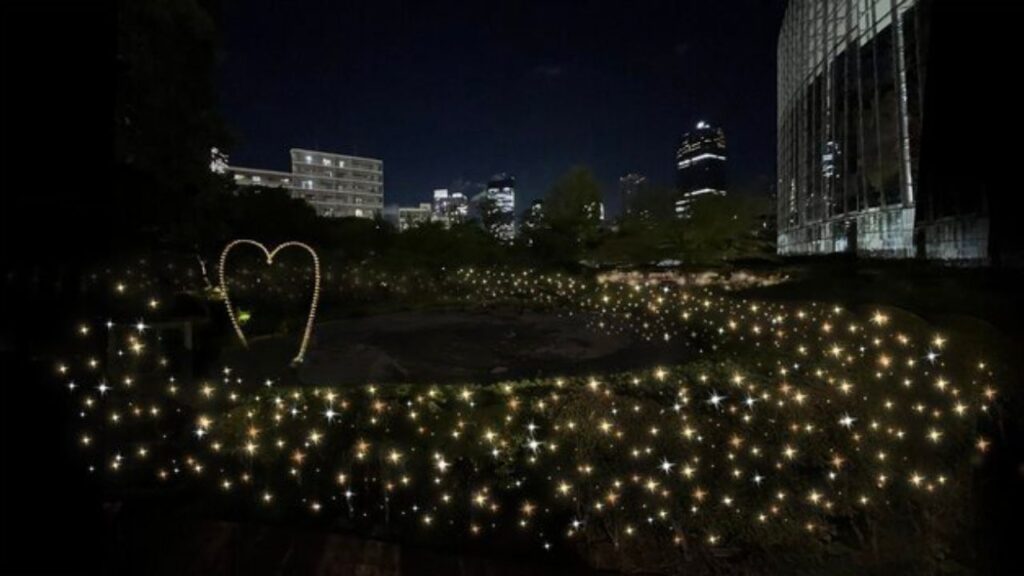 画像 毛利庭園ライトアップ